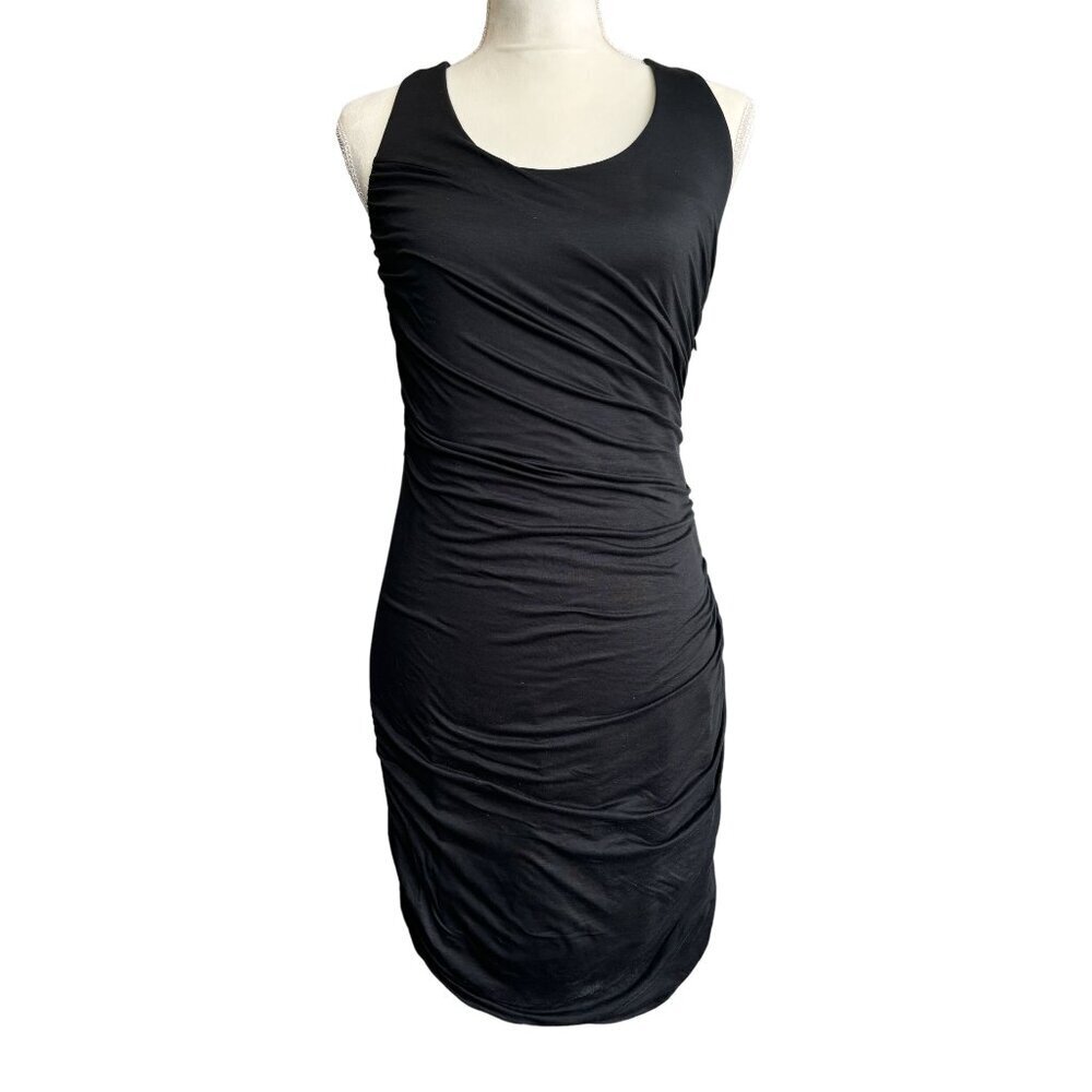 Rag & Bone Black Sleeveless Ruched Stretch Dress Size 6